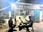 Patroli Blue Light Samapta Polresta Pekanbaru Sambangi Poskamling Masyarakat