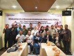 Wartawan Sharing Terkait Jurnalistik pada Ajang Penguatan Kelembagaan Bawaslu Rohil