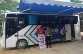 HUT Bhayangkara Ke79, Satlantas Polres Inhil Luncurkan Pelayanan SIM Keliling Serentak se Riau