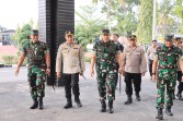Kapolres AKBP Isa Imam Sambut Kunjungan Danrem 031 WB di Mapolres Rohil