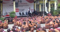 Bersama BNN, Ratusan Siswa SMPN 5 Pekanbaru Deklarasi Anti Narkoba
