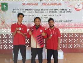 Atlet Tenis Meja SOIna Pekanbaru Raih 2 Medali di Porda SOIna Riau 2021