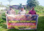 Polsek Teluk Meranti Imbau Warga Jaga Kampung Dari Kebakaran Hutan dan Lahan