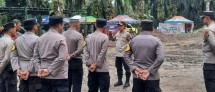 Kapolsek Kandis Pimpin Apel Kesiapan Pengamanan Event Kejuaraan Grasstrack Motocross Kapolres Siak 2026