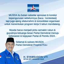 DPC Inhil Siap Sukseskan Musda DPD Demokrat Riau