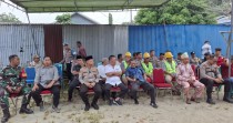 Kapolsek Kandis Pimpin Acara Doa Bersama Masyarakat Jelang Pembangunan Jembatan Merah Putih di Telaga Sam Sam