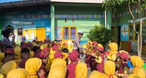 Pengenalan Rambu Lalu Lintas dan Keselamatan Berkendara, Satlantas Polres Inhil Kunjungi TK AL Munawarah Tembilahan