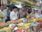 Antisipasi Kelangkaan Bahan Pokok Selama Ramadhan dan IdulFitri, Kapolres Rohil Sidak ke Pasar Bersama Forkopimda
