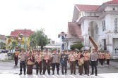 Lepas Kontingen Jambore Karhutla Riau 2025 Bersama Forkompimda, Kapolres Rohil Serahkan Bibit Pohon