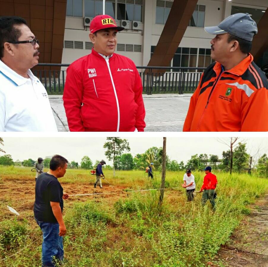 Sabu, PWI Riau Tanam 500 Bibit Pohon di Stadion Utama