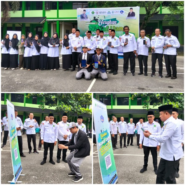 Perdana, MAN 2 Pekanbaru Launching Gerakan Wakaf Uang Tunai Bagi Siswa dan Guru