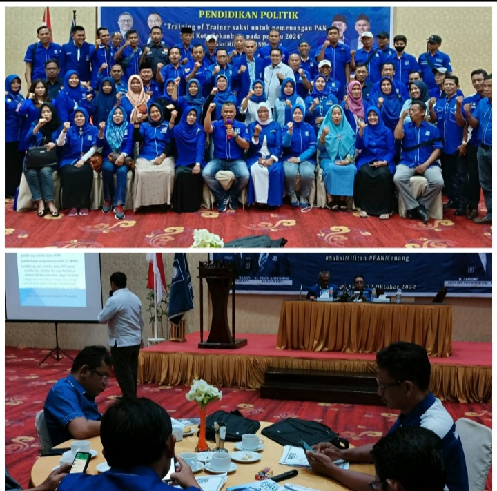 DPW PAN Riau Beri Pendidikan Politik Bagi Saksi Pemilu 2024 di Kota Pekanbaru