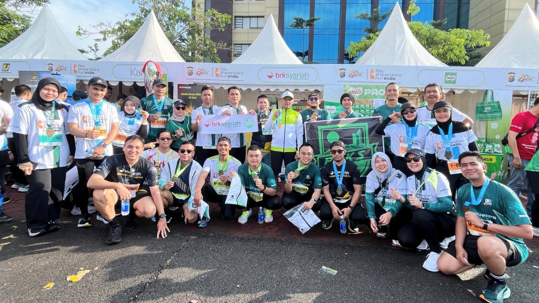 Lewat Riau Bhayangkara Run, BRK Syariah Kampanyekan Gaya Hidup Sehat dan Literasi Keuangan Syariah