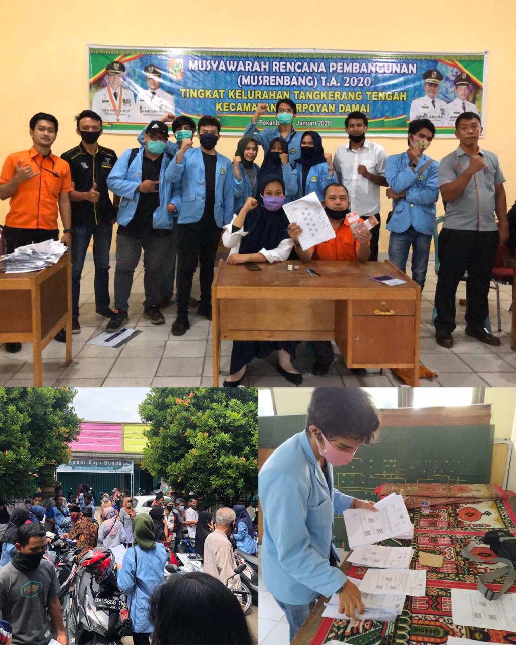 Tim KKN Relawan UNRI Ikut Bantu Salurkan BLT 600 Bersama Pihak POS Indonesia