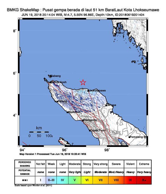 Gempa 4,7 SR Terjadi di Aceh