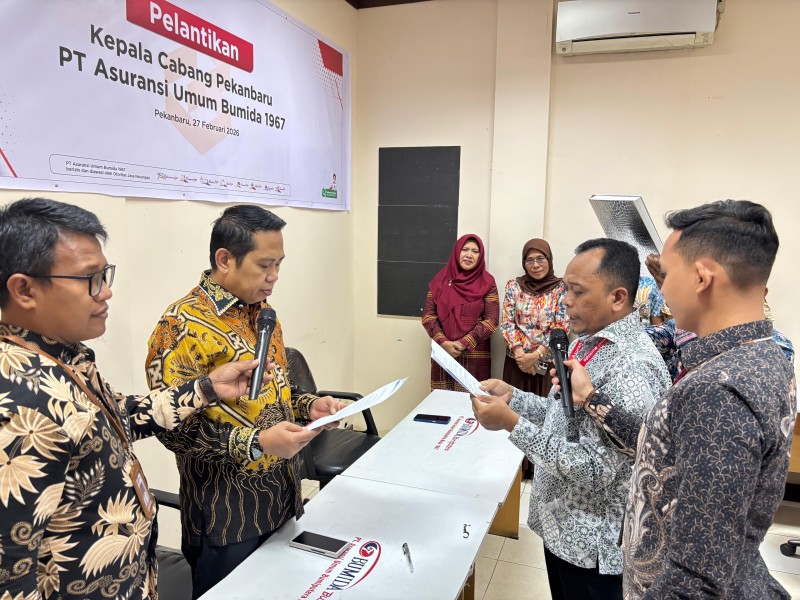 Purwanto Resmi Jabat Kacab Asuransi Bumida Cabang Pekanbaru