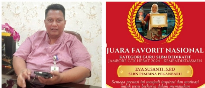 Guru SLBN Pekanbaru Raih Juara Favorit Nasional di Jambore GTK Hebar 2024, Kepsek Beri Apresiasi