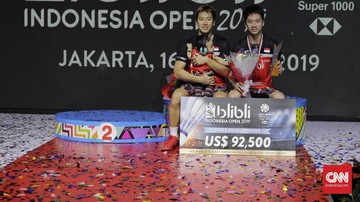 Juara Indonesia Open 2019, Kevin/Marcus Raja Istora