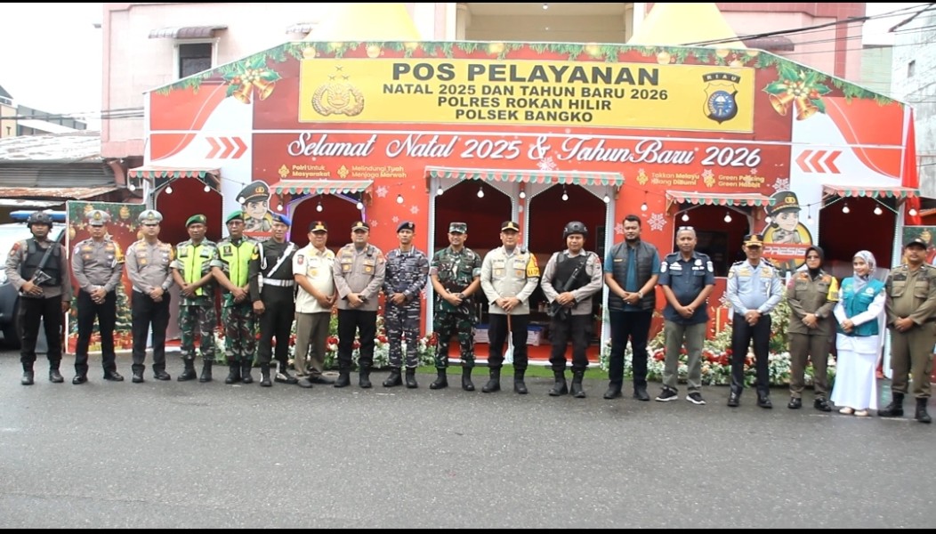 Kapolres Rohil Tinjau Pos Pelayanan dan Pantau Pengamanan Gereja di Bagansiapiapi