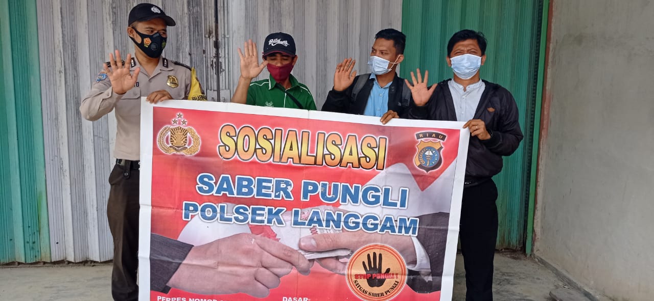 Polsek Langgam Gelar Sapu Bersih Pungli di Wilayah Binaan