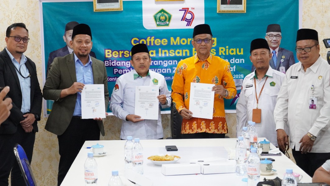 Dukung GNWU, Kemenag Riau Resmikan Kerjasama Wakaf Tunai Bagi Calon Pengantin