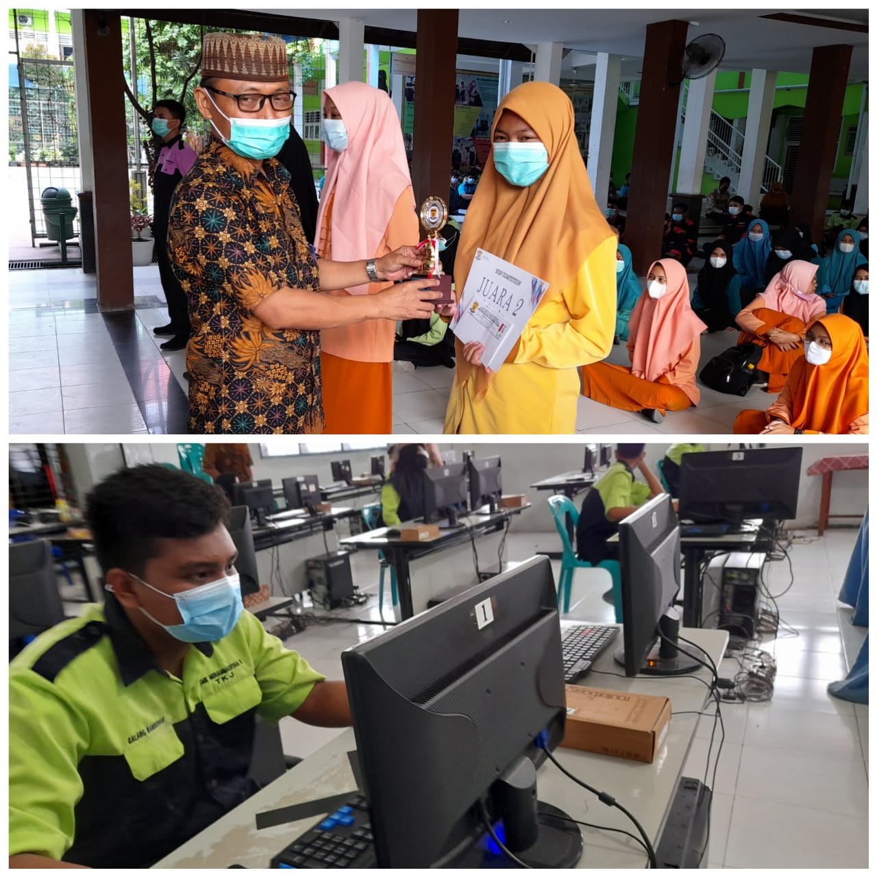 Teori dan Praktek Tatap Muka Terbatas, SMA Muhammadiyah 2 Pekanbaru Terapkan Protokol kesehatan Ketat