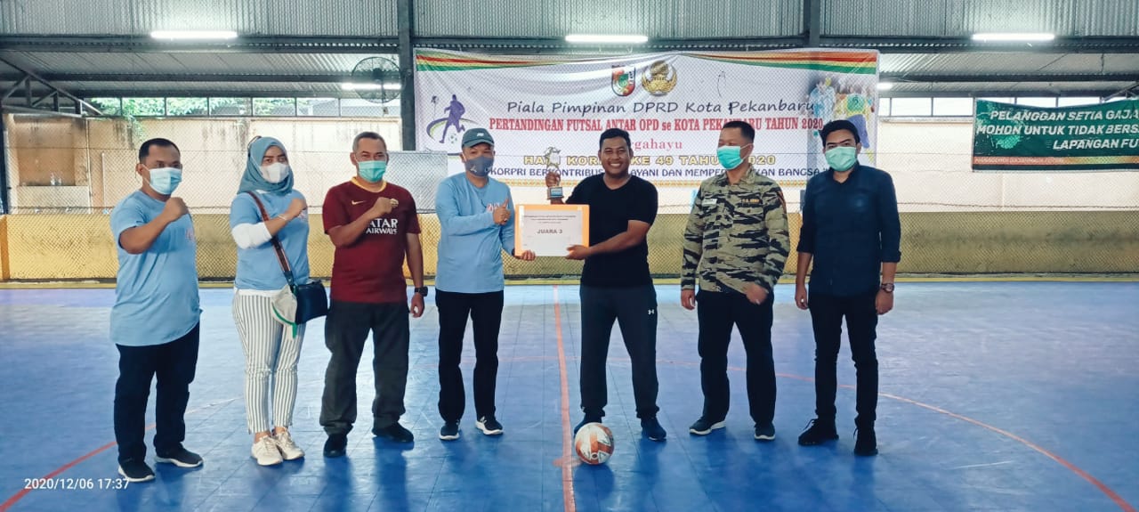FWL PWI Peringkat 3, Turnamen Futsal Piala Pimpinan DPRD Pekanbaru Resmi Ditutup