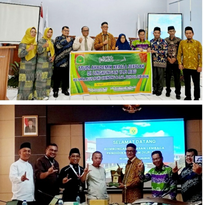 Ketum YLPI Riau Bawa Kepsek di Lingkungan YLPI Riau Studi Akademik ke SMA Plus PGRI Cibinong dan SMA Labschool Cibubur