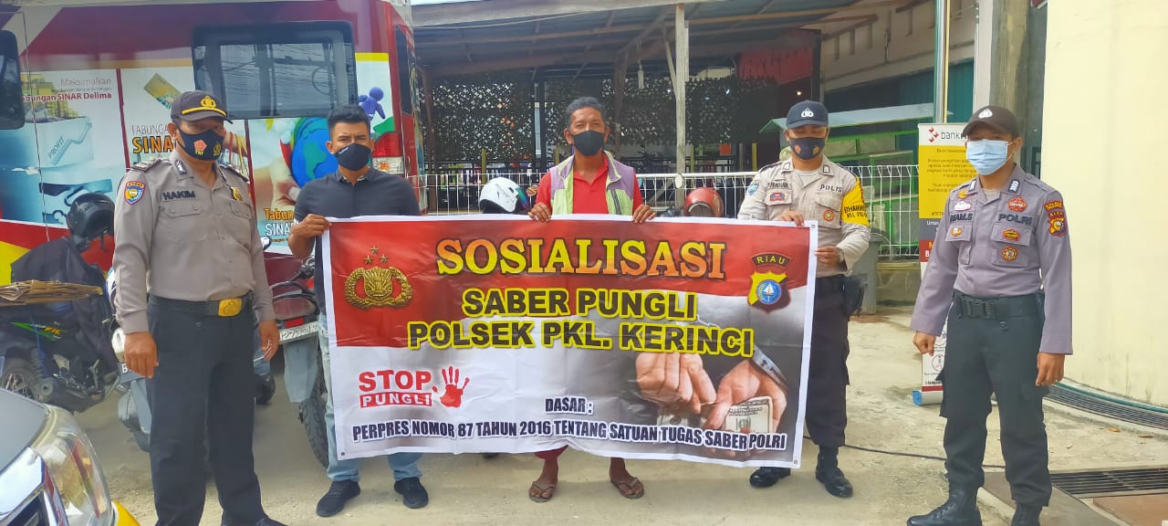 Cegah Pungli, Polsek Pangkalan Kerinci Sosialisasi ke Pegawai Bank Riau Kepri