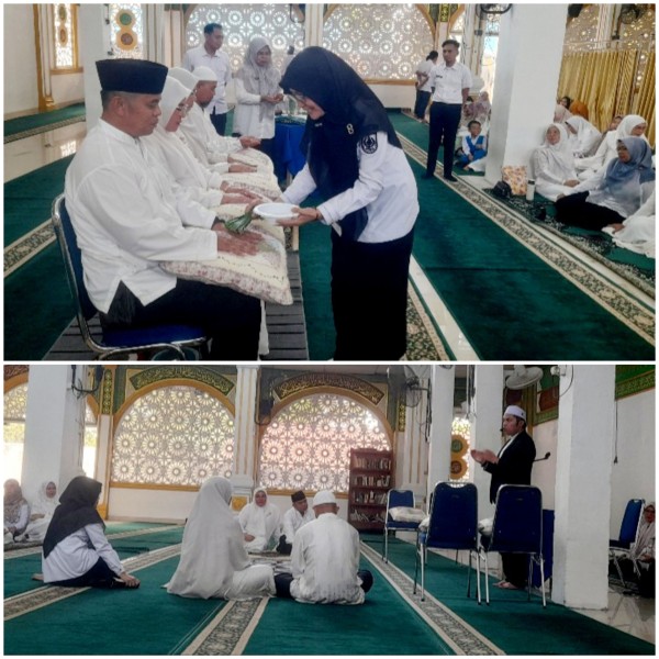 Tunaikan Ibadah Haji, Dua Guru SMAN 8 Pekanbaru Dilepas dengan Tepung Tawar
