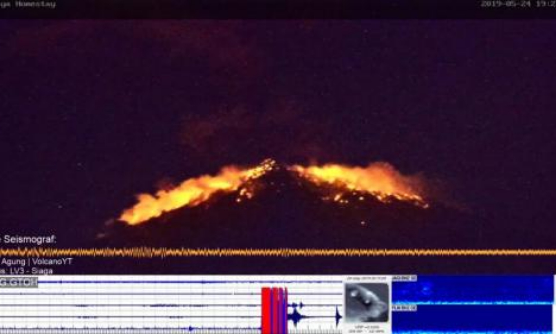 Gunung Agung Erupsi, Lontarkan Batu Pijar Sejauh 3 Kilometer ke Segala Arah