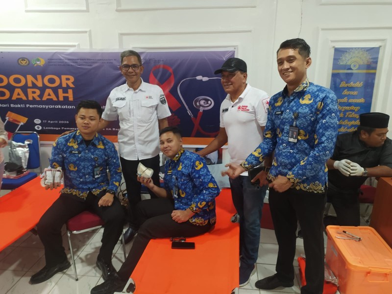 Peringati HBP ke 62, Lapas Bagansiapiapi Gelar Baksos Donor Darah