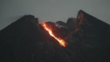 Gunung Merapi Semburkan Lava Sejauh 1000 Meter