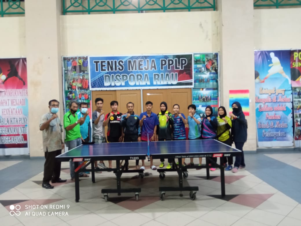 BNN Riau Bersama KTMR Seleksi Atlet Tenis Meja Persiapan BNN RI Cup 2021
