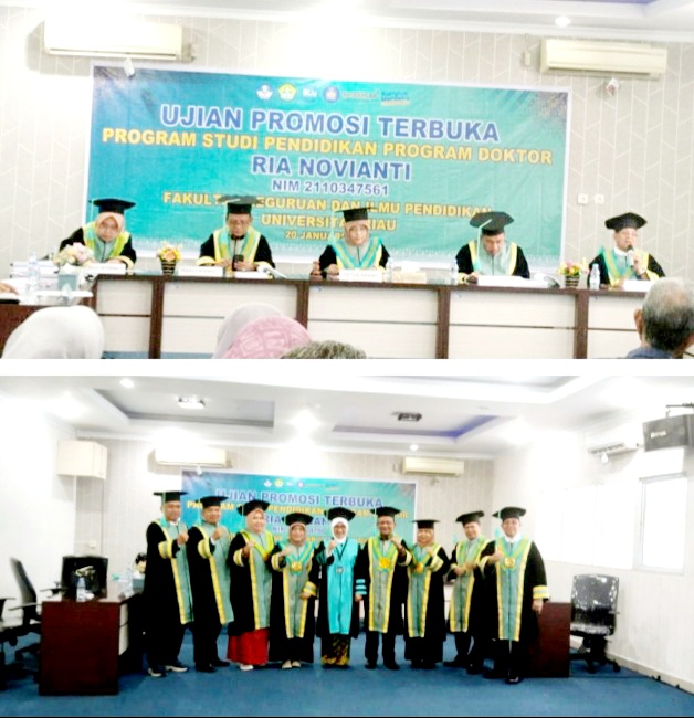 Ria Novianti Jadi Lulusan Perdana Program Doktor FKIP Unri Lulus Predikat Cumlaude