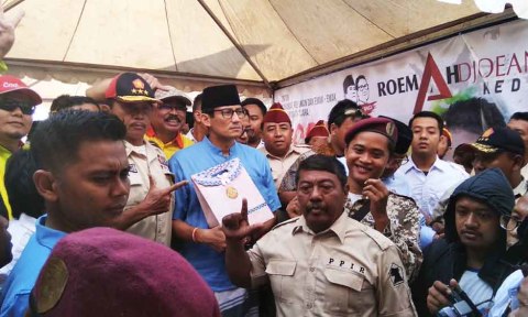 Resmikan Posko Relawan, Cawapres Sandiaga Targetkan Menang di Jatim