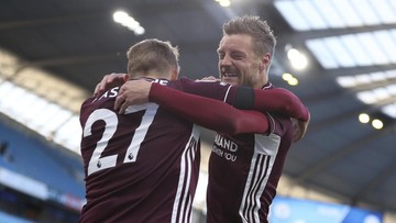Hasil Liga Inggris: Leicester Cukur Man City, Vardy Hattrick