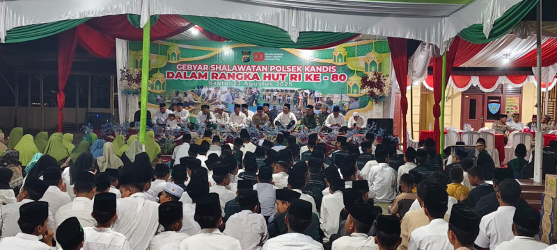 Peringati HUT RI dengan Doa dan Lantunan Solawat Bersama Polsek Kandis