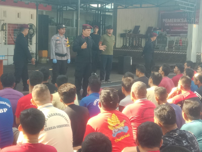 Jamin Keamanan dan Bebas Narkoba, Petugas Gabungan Gelar Razia di Lapas Bagansiapiapi