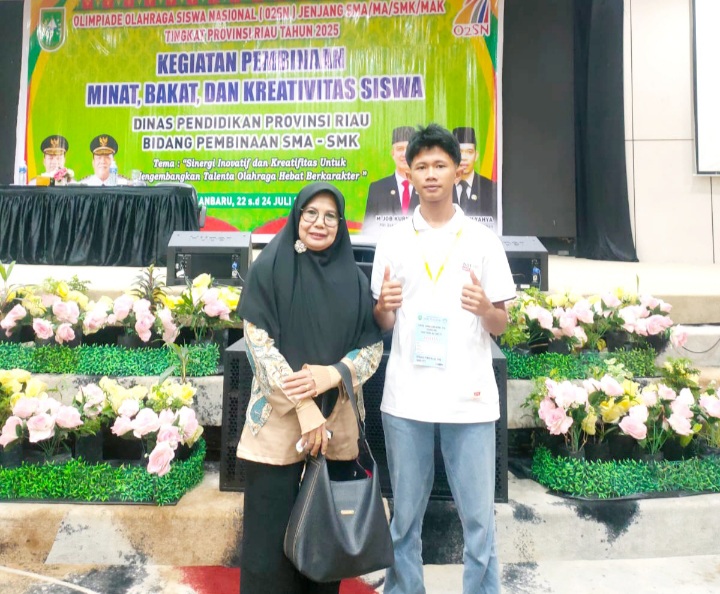 M. Fitratullah Siswa SMAN 1 Kateman Berlaga di O2SN Tingkat Provinsi Riau