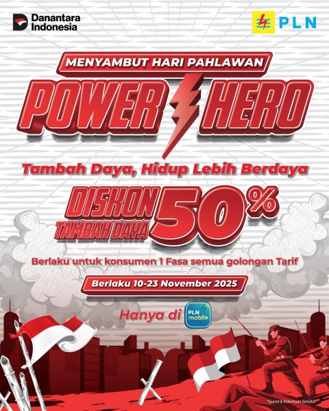 Sambut Hari Pahlawan, PLN Hadirkan Promo Tambah Daya 50%