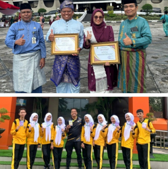 Hardiknas 2025, Guru SMAN 1 Kateman Raih Guru Dedikatif Terbaik 1 dan Juara 2 Lomba Senam Anak Indonesia Hebat