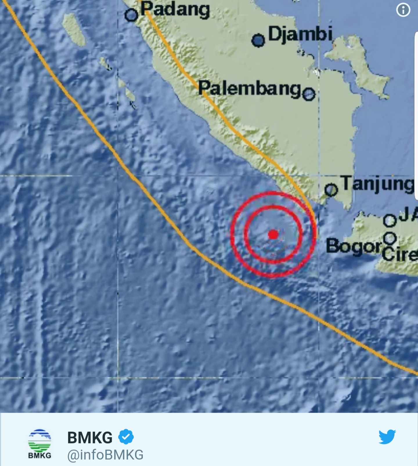 Gempa 5,1 Magnitudo Guncang Pesisir Barat Lampung