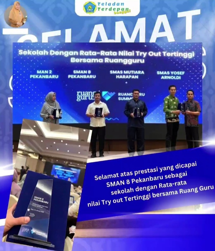 SMAN 8 Pekanbaru Raih Rata Rata Nilai Tertinggi Try Out Bersama Ruang Guru