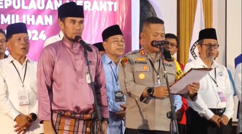 Cooling System, Polres Meranti Deklarasi Tertib Kampanye dan Keselamatan Paslon Pilkada 2024