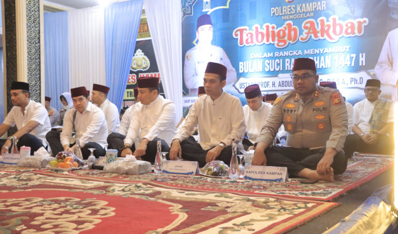 Polres Kampar Gelar Tabligh Akbar Jelang Ramadan 2026 Bareng UAS