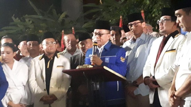 Ketum PAN Singgung Kasus Novel di Deklarasi Prabowo-Sandi