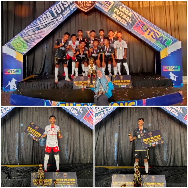 SMAN 1 Kateman Juara 1 Liga Futsal Inhil 2025, Kepsek: Pemain dan Kiper Terbaik Juga Kita Raih