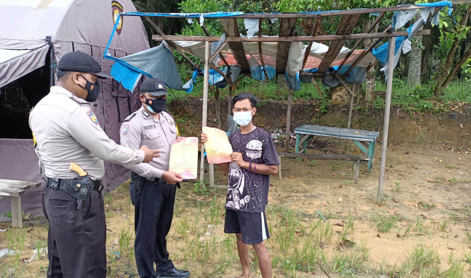 Antisipasi Karhutla, Polsek Kerumutan Sosialisasikan Maklumat Kapolda Riau