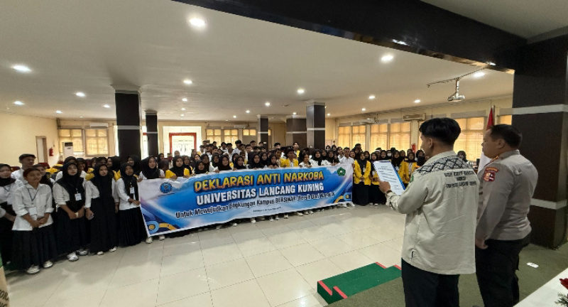 Ratusan Mahasiswa Lancang Kuning Deklarasi Anti Narkoba Bersama BNN Pekanbaru